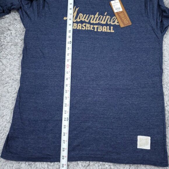 WVU Mountaineers Basketball Retro Brand College Long Sleeve Shirt Navy Large - Picture 9 of 9